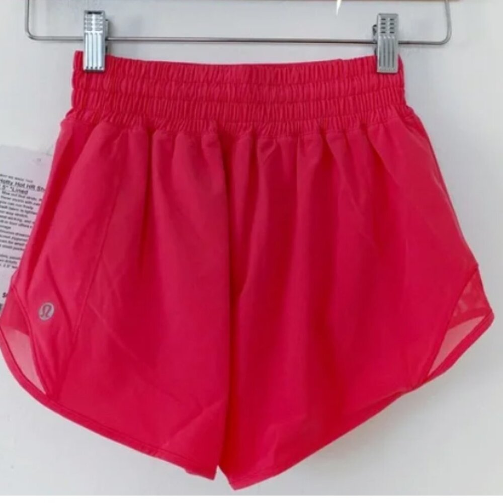 Lululemon Hotty Hot High-Rise Short 4" SIZE 2 4 LIP GLOSS PINK Running NWT - Picture 4 of 4
